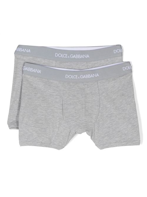 Boxer intimo bambino Dolce e Gabbana bipack grigio Dolce & Gabbana Kids | L4J701ON00GS8290